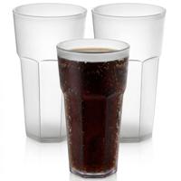 Plasticforte onbreekbaar drinkglas - 6x - kunststof - transparant - 600 ml - drinkglazen - 9 x 16 cm