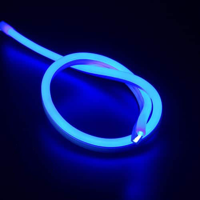 LED strip 230V - neon flex blauw IP67 dimbaar per-meter plug & play