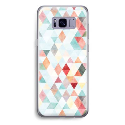 Gekleurde driehoekjes pastel: Samsung Galaxy S8 Plus Transparant Hoesje