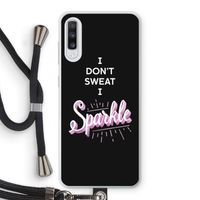 Sparkle quote: Samsung Galaxy A70 Transparant Hoesje met koord
