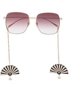 Gucci Eyewear lunettes de soleil à monture oversize - Argent