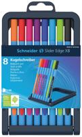 Schneider balpen Slider Edge, extra breed, geassorteerde kleuren, opstelbare doos met 8 stuks