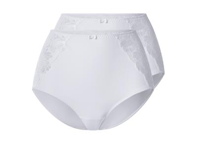 esmara Set van 2 dames slips (Wit, XL (48/50))