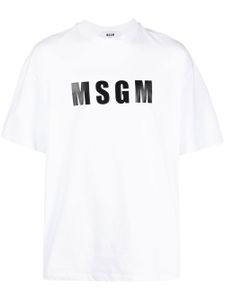 MSGM t-shirt à logo imprimé - Blanc