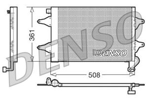 Condensor, airconditioning DENSO, u.a. für Seat, Skoda, VW