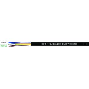 Helukabel 22303-500 Hogetemperatuurkabel H05SS-F 3 G 2.50 mm² Zwart 500 m