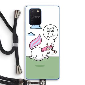 Unicorn: Samsung Galaxy Note 10 Lite Transparant Hoesje met koord