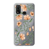 Peachy flowers: Huawei P Smart (2020) Transparant Hoesje