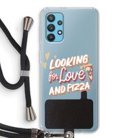 Pizza is the answer: Samsung Galaxy A32 4G Transparant Hoesje met koord