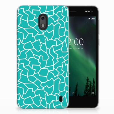 Nokia 2 | Hoesje maken | Cracks Blue