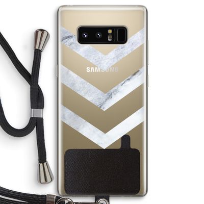 Marmeren pijlen: Samsung Galaxy Note 8 Transparant Hoesje met koord