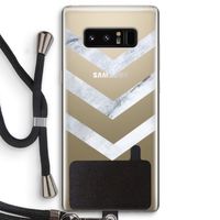 Marmeren pijlen: Samsung Galaxy Note 8 Transparant Hoesje met koord