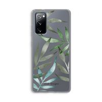 Tropical watercolor leaves: Samsung Galaxy S20 FE / S20 FE 5G Transparant Hoesje