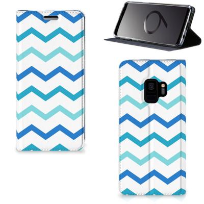 Samsung Galaxy S9 | Hoesje met Magneet | Zigzag Blauw