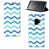 Samsung Galaxy S9 | Hoesje met Magneet | Zigzag Blauw