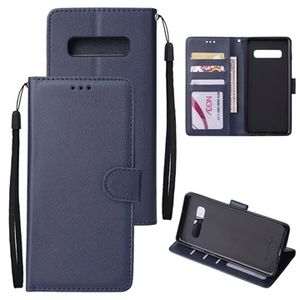 Samsung Galaxy S10+ Wallet Case met standaardfunctie - Donkerblauw