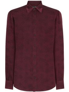 Dolce & Gabbana sheer-coverage silk shirt - RED