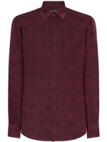 Dolce & Gabbana sheer-coverage silk shirt - RED