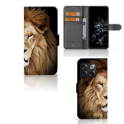 OnePlus 10T | Telefoonhoesje | Met pasjeshouder | Leeuw