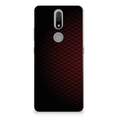 Nokia 2.4 | TPU bumper | Geruit Rood