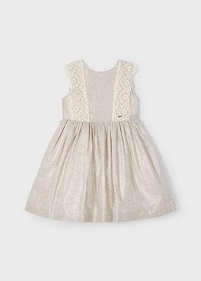 Mayoral Zomer jurk linnen meisjes - beige
