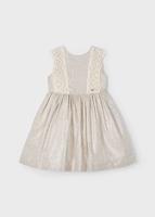 Mayoral Zomer jurk linnen meisjes - beige