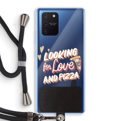Pizza is the answer: Samsung Galaxy Note 10 Lite Transparant Hoesje met koord