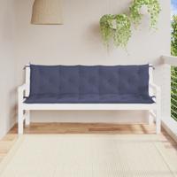 VidaXL Tuinbankkussens 2 st 180x50x7 cm oxford stof marineblauw
