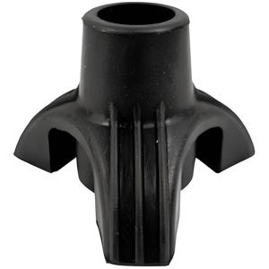 Support rubberen wandelstok voet - zwart - 22 mm