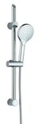 Doucheset, lijm, chroom antikalk nozzles handdouche met 3 functies douchekop: Ø ca. 11 cm wandbevestiging lijm - "Made in Germany" flexibele doucheslang van metaal, lengte: ca. 160 cm, ant