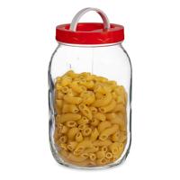 Voedsel weck/opslag container/voorraadpot - glas - 2 liter - schroefdop/draaghengsel - transparant/r Voedsel weck/opslag container/voorraadpot - glas - 2 liter - schroefdop/draaghengsel - transparant/r