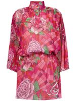 Amir Slama funel neck floral dress - Rose - thumbnail