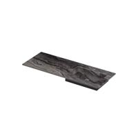 INK Post Wastafel keramische slab envelop bak rechts met 1 kraangat 120x45x1 Venice brown glossy