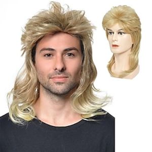 harderpruiken voor mannen Jaren '70 en '80 Themafeestkostuums Fancy Party (lichtblond) Lightinthebox