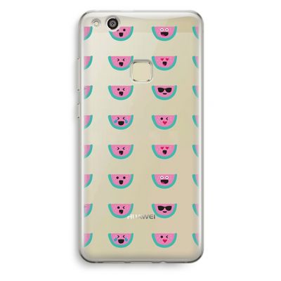 Smiley watermeloenprint: Huawei Ascend P10 Lite Transparant Hoesje