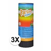 Mini party poppers 11 cm 3 stuks - Confetti shooters