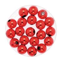 Glans deco kralen - Acryl - Sieraden maken - rood - 240x stuks - Dia 10 mm - reigkralen