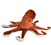 Grote pluche bruine octopus/inktvis knuffel 76 cm speelgoed   -