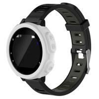 Effen kleur siliconen horloge beschermhoes voor de Garmin F235 / F750(White) Effen kleur siliconen horloge beschermhoes voor de Garmin F235 / F750(White)