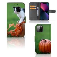 iPhone 13 Mini | Telefoonhoesje | Met pasjeshouder | Kitten