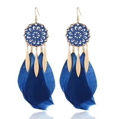 Veer Oorbellen Blauw - Dromenvanger