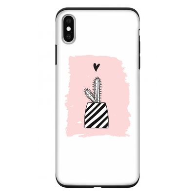 Zwart-wit cactus: iPhone XS Max Tough Case