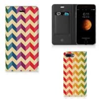 Apple iPhone 7 Plus | 8 Plus | Hoesje met Magneet | Zigzag Multi Color