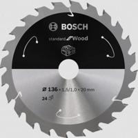 Bosch Accessories Bosch 2608837668 Hardmetaal-cirkelzaagblad 136 x 20 mm Aantal tanden: 24 1 stuk(s) - thumbnail