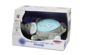 Jamara Dreamy Elephant babynachtlamp Vrijstaand Blauw, Grijs LED