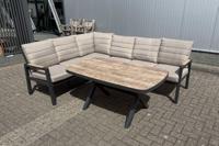 Cornerset Donna 3-delig - Aluminium met Taupe Kussens- - Aluminium- Sens-Line