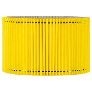 Papieren Gevouwen Lampenkap - Cilindrisch - Geel - ø40 x 20 cm - E27 fitting - Voor Staande Lamp - Ontworpen voor woonkamer en eetkamer
