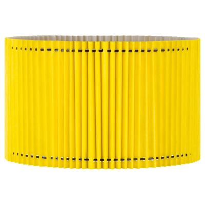 Papieren Gevouwen Lampenkap - Cilindrisch - Geel - ø40 x 20 cm - E27 fitting - Voor Staande Lamp - Ontworpen voor woonkamer en eetkamer