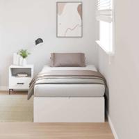 Bedframe met opslag Wit 190 x 90 x 31.5 cm Bewerkt hout