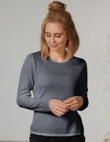 Basic Trui Merino Wol Kokon Zwo Kleur Antraciet Maat Medium